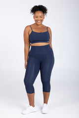 InvisiSweat High Waisted 3/4 Tights - Statement Navy Tights