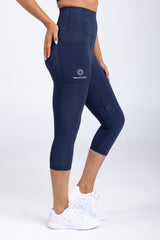 InvisiSweat High Waisted 3/4 Tights - Statement Navy Tights