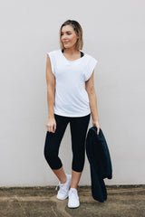 Sweat Resistant Activewear - Essential Workout Tee - White