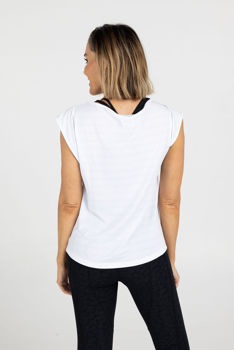 Sweat Resistant Activewear - Essential Workout Tee - White