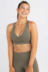 Shop Cross Back Key Hole Activewear Crop - Sports Bra