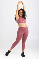 7/8 Length Leggings / Tights in Dusty Rose by Idea Athletic Activewear | Australian Activewear Brand