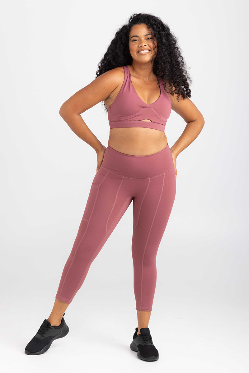 7/8 Length Leggings / Tights in Dusty Rose by Idea Athletic Activewear | Australian Activewear Brand