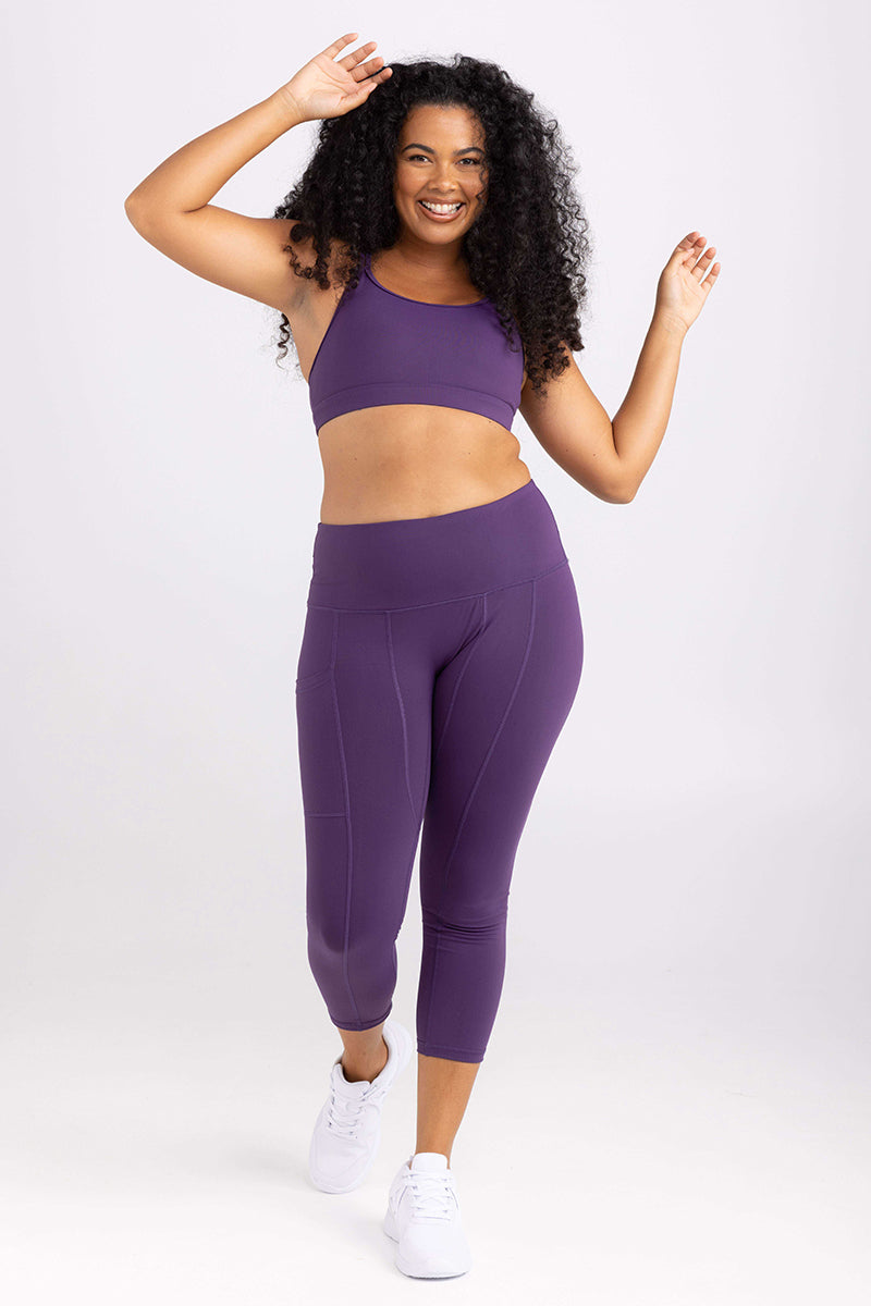 7/8 Length Tights - Deep Aubergine Leggings | Idea Athletic